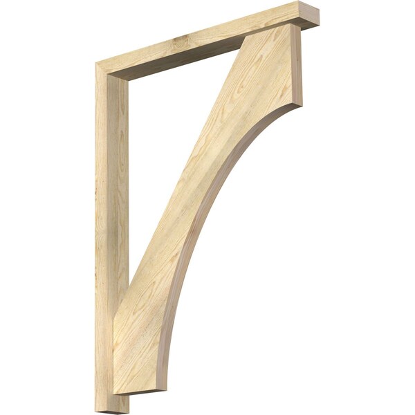 Ekena Millwork Westlake Block Rough Sawn Bracket w/ Offset Brace, Douglas Fir, 4"W x 32"D x 44"H BKT0402X32X44WTL05RDF - main